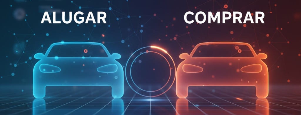 Ilustração Alugar ou Comprar Carro